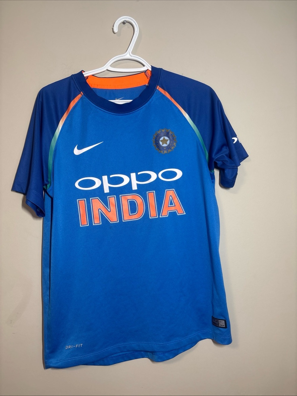 Nike Bright Blue Athletic Jersey with Black Patch